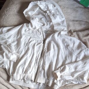 PINK Victoria's Secret White Bomber Jacket